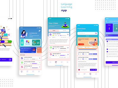 Language Learning app | Uplabs Challenge app learning app ui uikit uiuxdesign ux