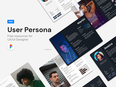 User Persona - Free Templates bio brand identify case study creative design figma interface keyinsights minimal persona product product design profile research ui user user experience user personas ux