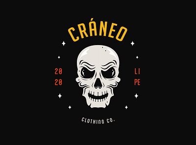 Cráneo Clothing Company art brand branding design icon identity illustrator logo skull vector