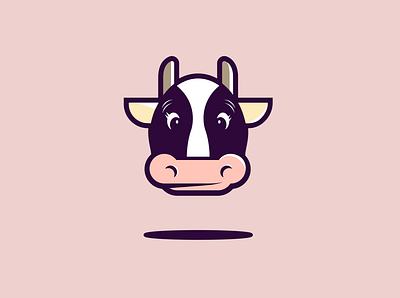 Cow animal branding cow design farm icon illustration illustrator logo minimal vector