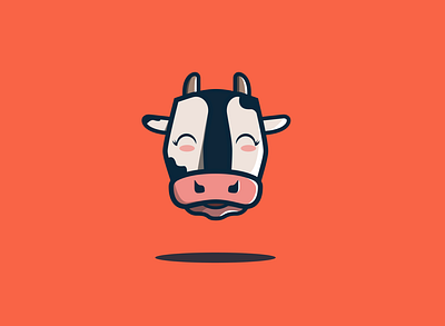Cow II animal cow design farm icon illustration illustrator logo minimal vector