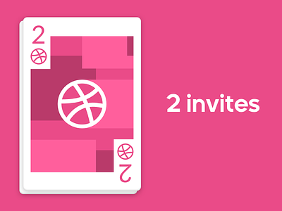 2 Dribbble invites. card dribbble invitation invite
