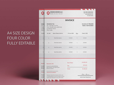 Corporate Invoice Design
