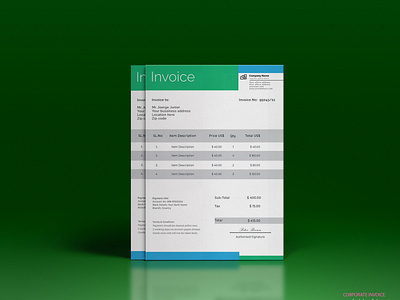 Corporate Invoice Design