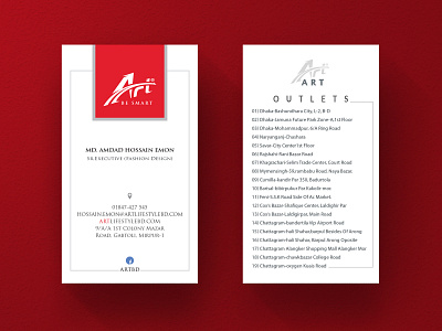 Art Employee Business Card Design branding businesscard design graphic design illustration logo typography vector