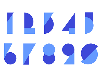 Typography Design - Geometric Numerals