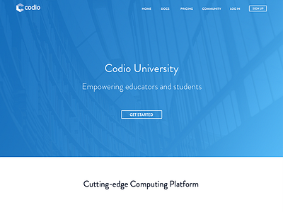 Codio University - Above the fold