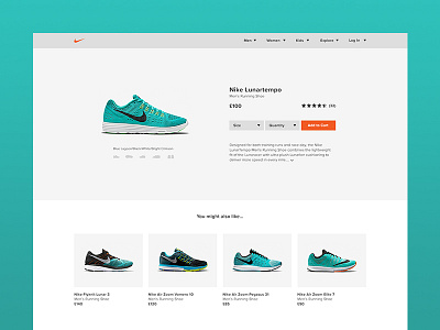 Nike Store Minimal Website Concept