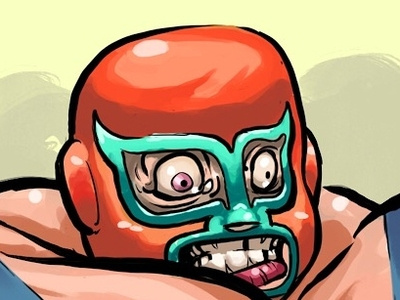 ¡Los Luchadores! luchador funny illustration procreate illustration