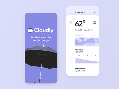 Weather App app app design application clean design ecommerce interactive design interface design ios iphone minimal mobile screen ui uidesign user experience user interface ux uxdesign weather app