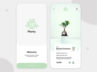 Planty App - Part 2 app app design application clean ecommerce interaction design interface design ios iphone light mode minimal mobile plant app screen ui uidesign user experience user interface ux uxdesign