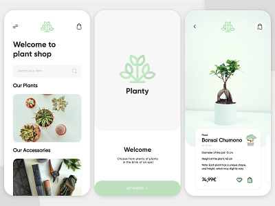 Planty App - Summary app app design application clean ecommerce interaction design interface design ios iphone light mode minimal mobile plant app screen ui uidesign user experience user interface ux uxdesign