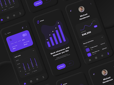 Unipay App - Summary app app design application clean dark mode ecommerce experience design finance app interface design ios iphone minimal mobile screen ui uidesign user experience user interface ux uxdesign
