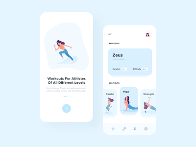 Fitness App app app design application blue clean ecommerce fitness app interaction design interface design ios iphone minimal mobile screen ui uidesign user experience user interface ux uxdesign