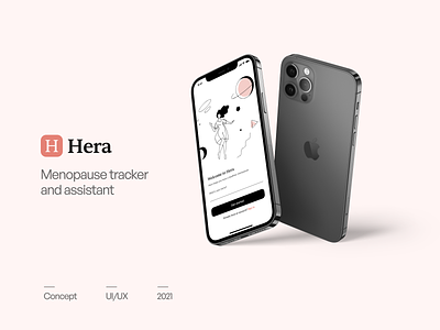 Hera | Menopause Tracker App app app design application clean ui interaction design interface design mobile ui ui design uidesign user experience user interface ux ux design uxdesign