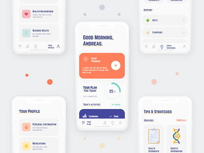 Health App - Summary app app design application clean clinical ecommerce health health app iphone iphone x medicine minimal mobile pharmacology pharmacy screen sketch uidesign uxdesign wireframe