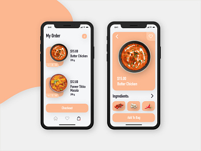 Food Delivery - Part 2 app app design application clean ecommerce food delivery app interaction design interface design ios iphone iphone 11 pro minimal mobile screen ui uidesign user experience user interface ux uxdesign