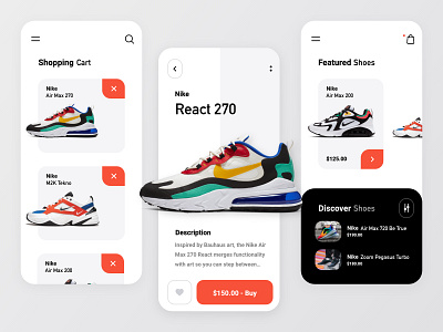 Sneakers Store App - Summary app app design application clean ecommerce interaction design interface design ios iphone minimal mobile mobile design screen sneakers store app ui uidesign user experience user interface ux uxdesign