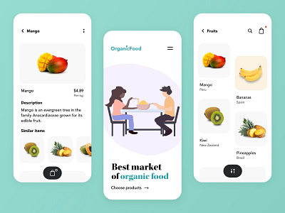 Organic Food App - Summary app app design application clean ecommerce interaction design interface design ios iphone minimal mobile mobile design organic food screen ui uidesign user experience user interface ux uxdesign