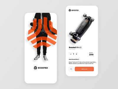 Boosted Board App app app design application boosted clean ecommerce interaction design interface design ios iphone minimal mobile mobile design screen ui uidesign user experience user interface ux uxdesign