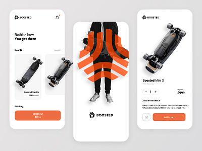 Boosted Board App - Summary app app design application boosted clean ecommerce interaction design interface design ios iphone minimal mobile mobile design screen ui uidesign user experience user interface ux uxdesign