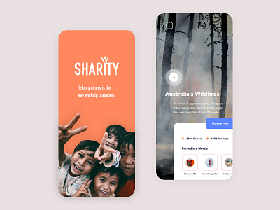 Charity App - Part 2 app app design application charity clean design ecommerce interaction design interface design ios iphone minimal mobile screen ui uidesign user experience user inteface ux uxdesign