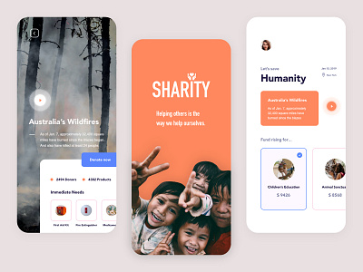 Charity App - Summary app app design application charity clean design ecommerce interaction design interface design ios iphone minimal mobile screen ui uidesign user experience user interface ux uxdesign
