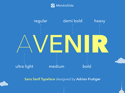 Avenir Next design flat design presentation design slide design typography vector art