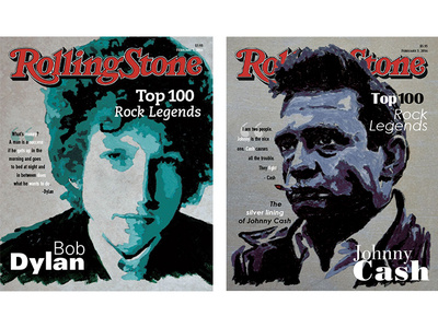 Rolling Stone Illustration Study illustraion magazine cover painting typogaphy