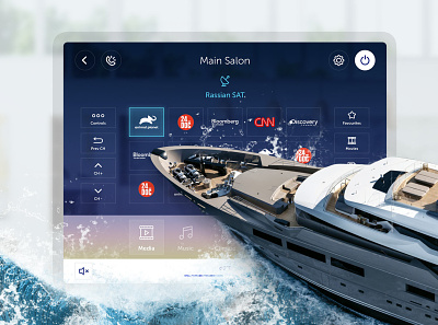 LANA Yacht Smart Home Interface app app design climate design music radio smart home smarthome tablet tablet app ui ux yacht