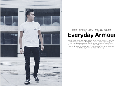 Everyday Armour - Streetwear Landing Page clean landing page simple streetwear ui