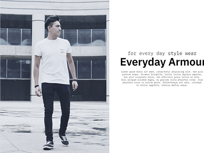 Everyday Armour - Streetwear Landing Page