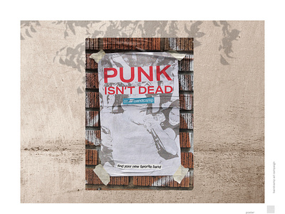 Punk Isn't Dead ...On Bandcamp ad advertisement advertising bandcamp graphic design marketing music poster punk streaming