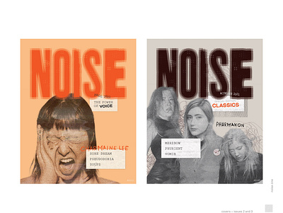 NOISE // Issues #2 and #3 Covers bands cover editorial experimental graphic design magazine music noise publication sound texture zine