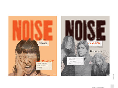 NOISE // Issues #2 and #3 Covers bands cover editorial experimental graphic design magazine music noise publication sound texture zine