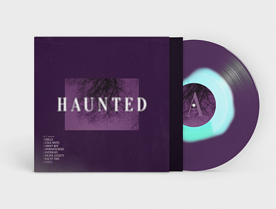 Haunted Album Cover | Cold Spot Color Vinyl album cover bandcamp branding graphic design merch music music design packaging rebrand