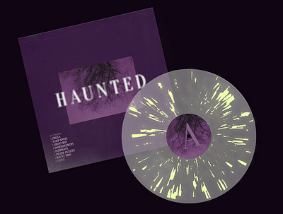 Haunted Album Cover | Glow-in-the-Dark Splatter album art album cover branding design graphic design music music design packaging rebrand vinyl