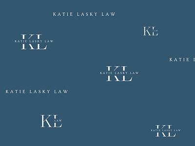 Katie Lasky Law Logo Suite brand brand design brand identity logo logo design logo designer modern typography