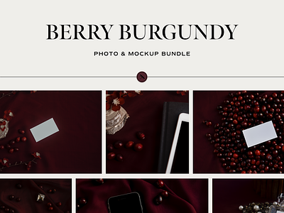 Berry Burgundy Photo & Mockup Bundle