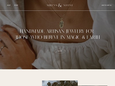 Sirens & Stone Elegant Jewelry E-Commerce Website Design