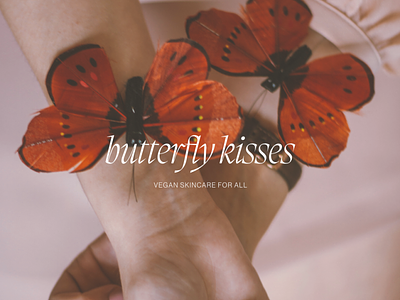 Butterfly Kisses Brand Design beauty brand brand concept brand design brand identity branding logo skincare typeface typography wordmark