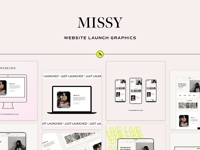 Missy Website Launch Graphics Collection