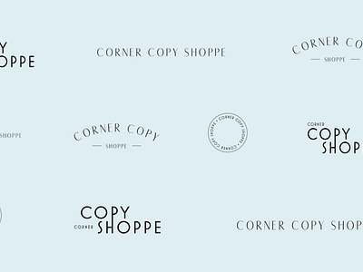 Corner Copy Shoppe Logo Suite brand design brand identity branding coffee shop vibes design logo logo suite type typography ui vector word mark wordmark wordmark logo