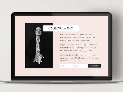 Web design coming soon page by dragonfly ave