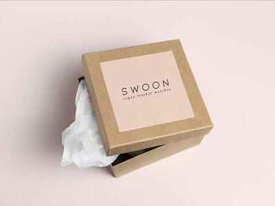 Swoon Vegan Leather Watches Box Packaging Design brand design branding concept logo packaging packaging design photoshop typography wordmark wordmark logo