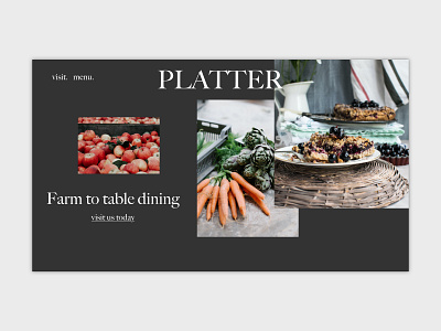 platter | web design concept adobe photoshop adobe xd branding concept typography web design web design concept web development wordpress wordpress design