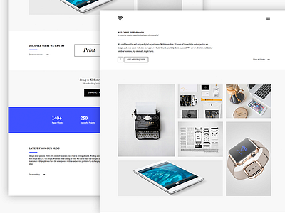 Paragon | Creative Adobe Muse Template adobemuse clean minimal portfolio template themeforest website white