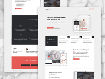 Altius App Landing Page app landing page one page single page themeforest web design