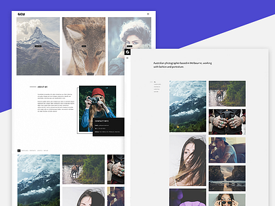 Gem - A Minimalist Template for Photographers minimalist parallax scroll photography single page webdesign website template