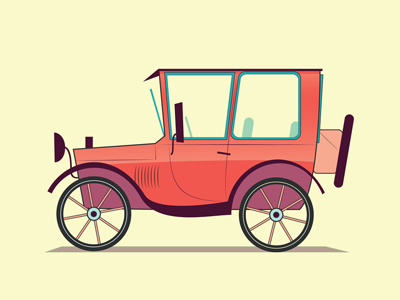 Model T carriage illustration illustrator vector vehicle vintage
